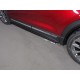 Пороги с площадкой нержавеющий лист овальные 75х42 мм ТСС для Mazda CX-9 2017-2021