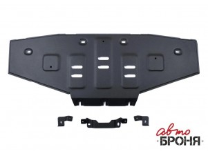 Защита радиатора (сталь) + комплект крепежа для BAIC BJ40 2023-н.в. (V - 2.0, АКПП, полный) №111.03502.1