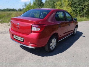 Защита заднего бампера 42 мм для Renault Logan № RENLOG15-06