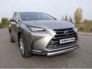 Защита передняя овальная 75х42 мм для Lexus NX-200t № LEXNX20015T-01