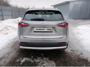 Защита заднего бампера овальная 75х42 мм для Lexus NX-200t № LEXNX20015T-15