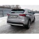 Защита заднего бампера овальная 75х42 мм ТСС для Lexus NX-200t 2014-2017