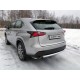 Защита заднего бампера 60 мм ТСС для Lexus NX-200t 2014-2017