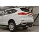 Фаркоп с нержавеющей накладкой Haval H6 2014-2020, Haval M6 2021-н.в. съемное крепление шара под американский квадрат