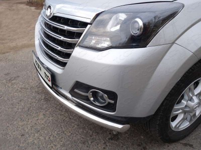 Защита переднего бампера 60 мм ТСС для Great Wall Hover H3 New 2014-2015