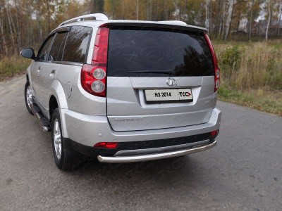 Защита заднего бампера 60 мм ТСС для Great Wall Hover H3 New 2014-2015