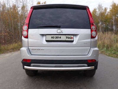 Защита заднего бампера 60 мм ТСС для Great Wall Hover H3 New 2014-2015
