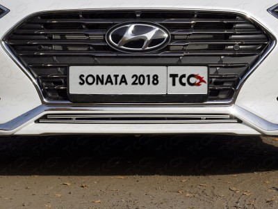 Накладка решётки радиатора нижняя 12 мм для Hyundai Sonata 2017-2019