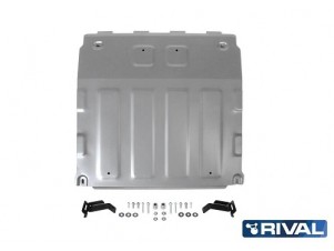 Защита картера + КПП + комплект крепежа, Rival, Алюминий, Jac S7 2020-н.в. , V - 1.5  №333.9203.1