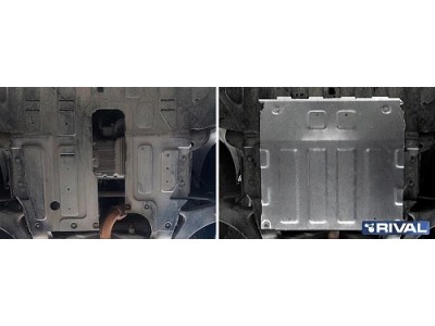 Защита картера + КПП + комплект крепежа, Rival, Алюминий, Jac S7 2020-н.в. , V - 1.5