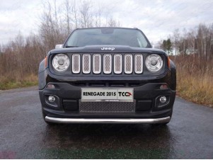 Защита переднего бампера 60 мм для Jeep Renegade № JEEPREN4WD15-01