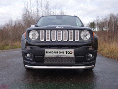 Защита переднего бампера 60 мм ТСС для Jeep Renegade 2015-2021