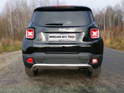 Защита заднего бампера 60 мм ТСС для Jeep Renegade 2015-2021