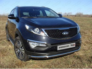 Защита переднего бампера 60 мм для Kia Sportage № KIASPORT14-01