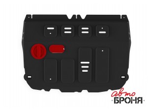 Защита картера (сталь) + комплект крепежа для Jetour T2 2024-н.в. (V - 2.0, робот, полный) №111.00960.1