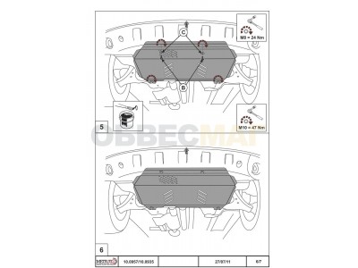 Защита картера и КПП Шериф сталь 2 мм для Hyundai Tucson 2004-2010