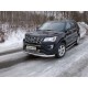 Пороги труба овальная с накладками 120х60 мм ТСС для Ford Explorer 2015-2017