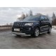 Пороги с площадкой алюминиевый лист 42 мм ТСС для Ford Explorer 2015-2017