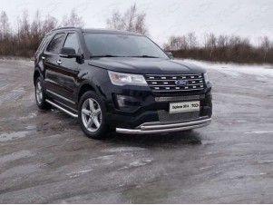 Защита передняя двойная 76-50 мм для Ford Explorer № FOREXPL16-30