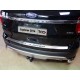 Накладка на задний бампер шлифованный лист надпись Explorer ТСС для Ford Explorer 2015-2017