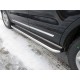 Пороги с площадкой нержавеющий лист 60 мм ТСС для Ford Explorer 2015-2017