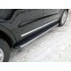 Пороги алюминиевые ТСС с накладкой серебристые для Ford Explorer 2015-2017