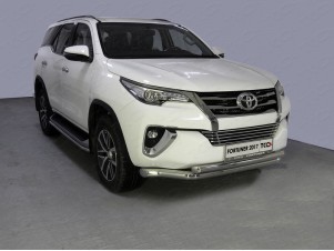 Защита передняя двойная 76-60 мм для Toyota Fortuner № TOYFORT17-20