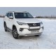 Защита переднего бампера 76 мм ТСС для Toyota Fortuner 2017-2020