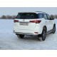 Пороги с площадкой нержавеющий лист 75х42 мм ТСС для Toyota Fortuner 2017-2021