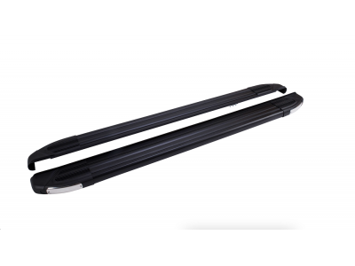 Пороги алюминивые Brilliant Black Турция для Toyota Highlander 2014-2020