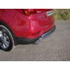 Защита заднего бампера 60-42 мм ТСС для Hyundai Santa Fe 2015-2018