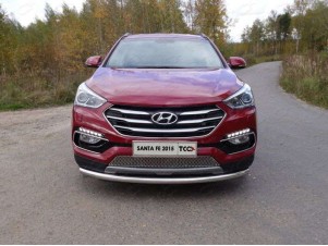 Защита переднего бампера 60 мм для Hyundai Santa Fe № HYUNSF4WD15-05