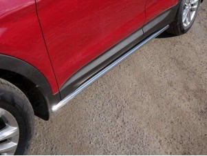 Пороги труба 60 мм для Hyundai Santa Fe № HYUNSF4WD15-09