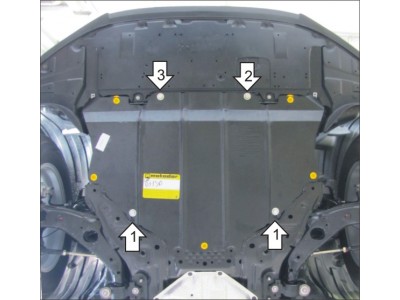 Усиленная защита картера двигателя, КПП (2 мм, сталь) для Mazda CX-5 2011-2017, 2017-н.в., Mazda 6 седан 2012-2022