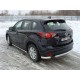 Защита заднего бампера овальная короткая 75х42 мм ТСС для Mazda CX-5 2011-2015