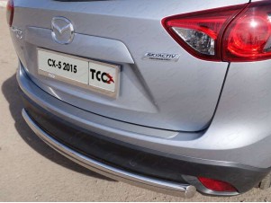 Накладка на задний бампер шлифованный лист 1 мм для Mazda CX-5 № MAZCX512-22
