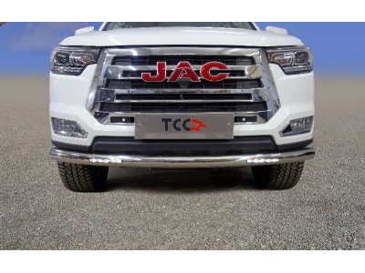 Защита передняя нижняя (с ДХО) 76,1 мм ТСС для JAC T8 Pro 2020 – н.в.