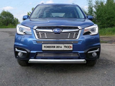 Накладка решётки радиатора средняя 12 мм ТСС для Subaru Forester 2016-2018