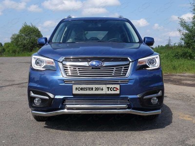 Накладка решётки радиатора средняя 12 мм ТСС для Subaru Forester 2016-2018