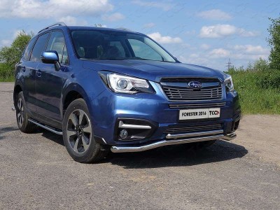 Накладка решётки радиатора средняя 12 мм ТСС для Subaru Forester 2016-2018