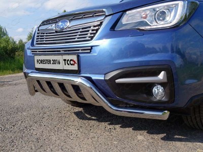 Накладка решётки радиатора средняя 12 мм ТСС для Subaru Forester 2016-2018