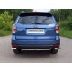 Защита заднего бампера центральная 60 мм ТСС для Subaru Forester 2016-2018