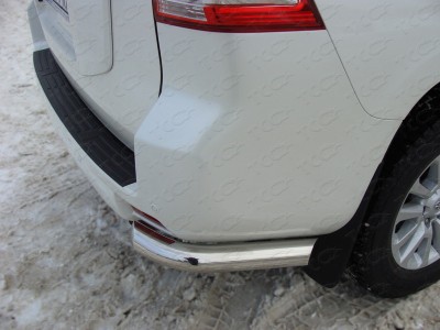 Защита задняя уголки 76 мм ТСС для Toyota Land Cruiser 150 2009-2013
