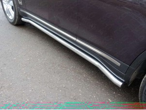 Пороги труба 60 мм для Infiniti QX70 № INFQX7015-10