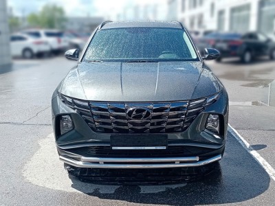 Защита переднего бампера двойная d-60+43 Технотек для Hyundai Tucson 2020 – н.в.