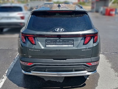 Защита заднего бампера двойная d-60+43 Технотек для Hyundai Tucson 2020 – н.в.