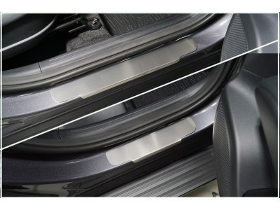Накладки на пороги (лист шлифованный) 4 шт ТСС для Hyundai Tucson 2020 – н.в.