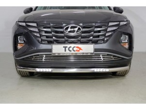 Защита передняя нижняя (с ДХО) 60,3 мм для Hyundai Tucson 2020 – н.в. HYUNTUC21-26