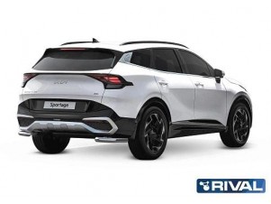 Защита переднего бампера d=57 мм + комплект крепежа для Kia Sportage 2022-н.в. №R.2814.002