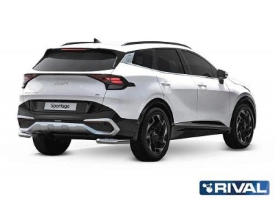 Защита переднего бампера d=57 мм + комплект крепежа для Kia Sportage 2022-н.в.